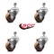 Service Caster 3 Inch High Temp Glass Filled Nylon Wheel Swivel 1/2 Inch Threaded Stem Caster Set SCC-TS20S314-GFNSHT-121315-4 - alternate 3
